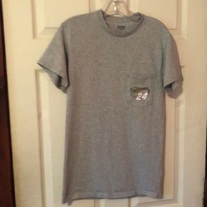 Chase Elliott #24 NASCAR Hendricks Motorsports Gray Pocket T-Shirt Mens Small S